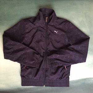 Vintage Puma Navy Pink Logo Track Jacket S
